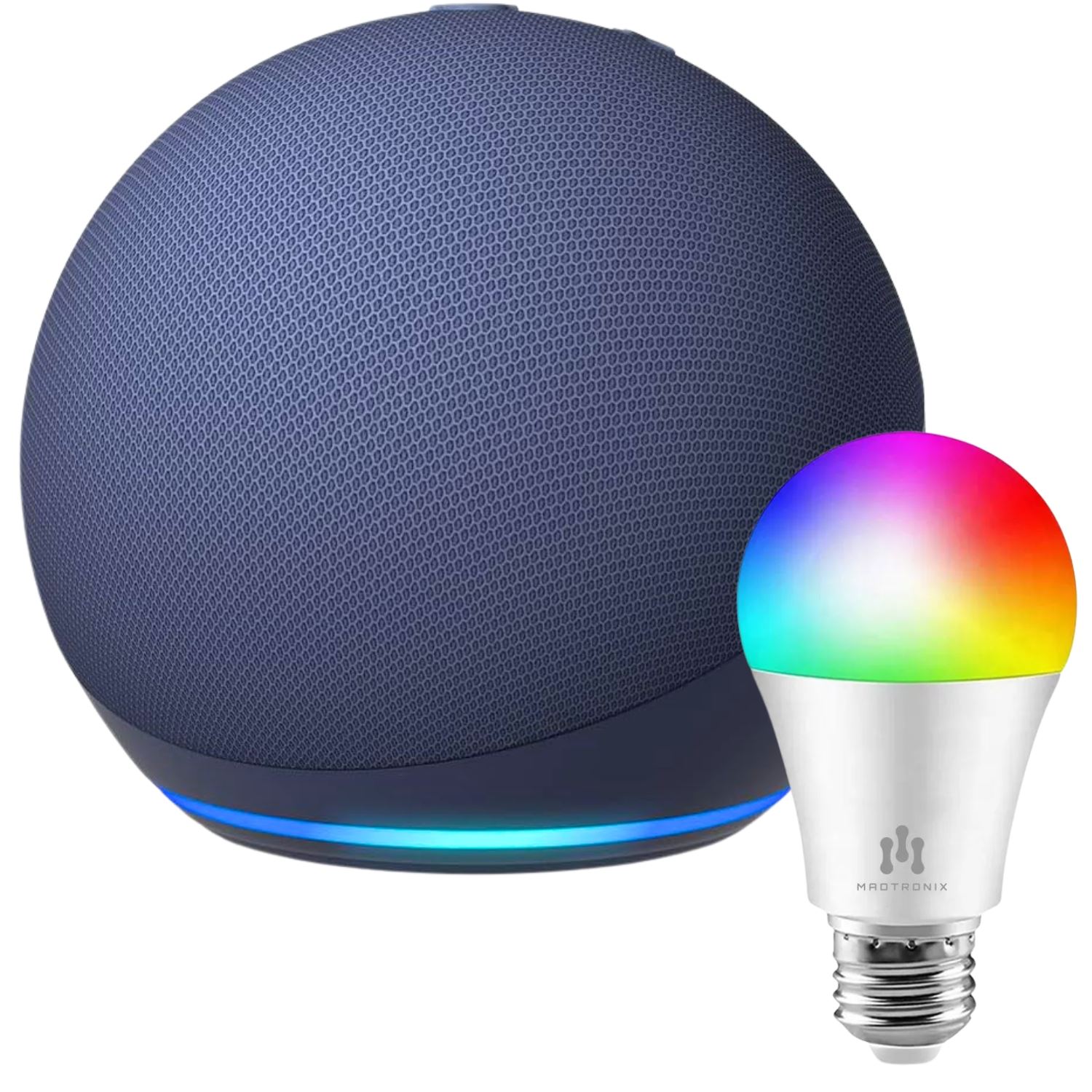 Amazon Alexa Echo Dot 5ta Gen. Azul + Foco inteligente